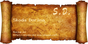 Skoda Dorina névjegykártya